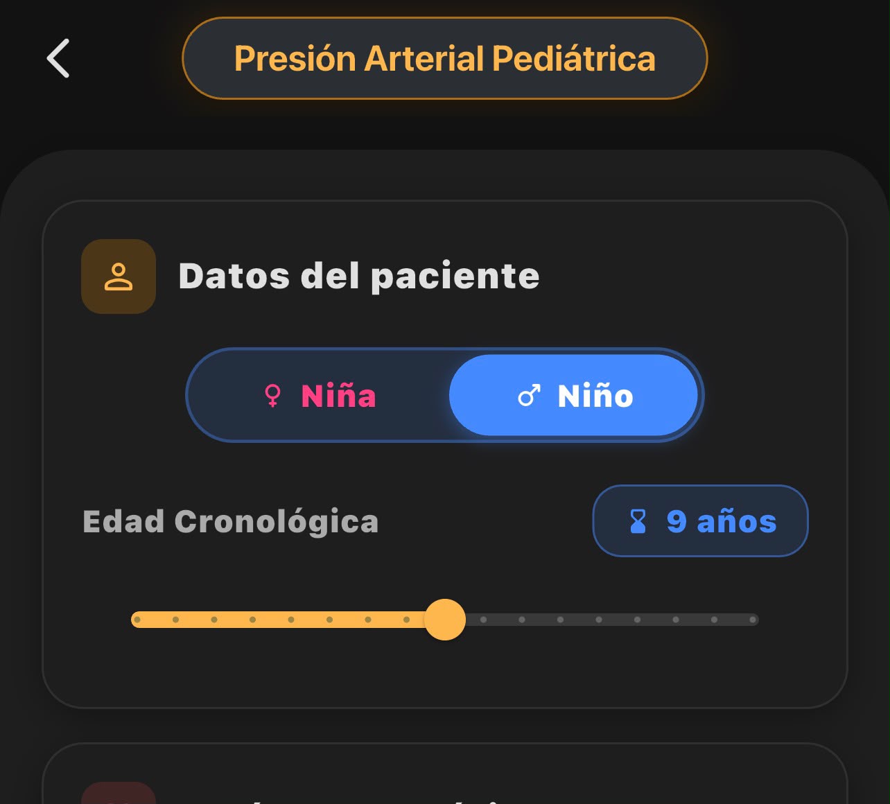 Calculadora médica dentro de la app Empírica